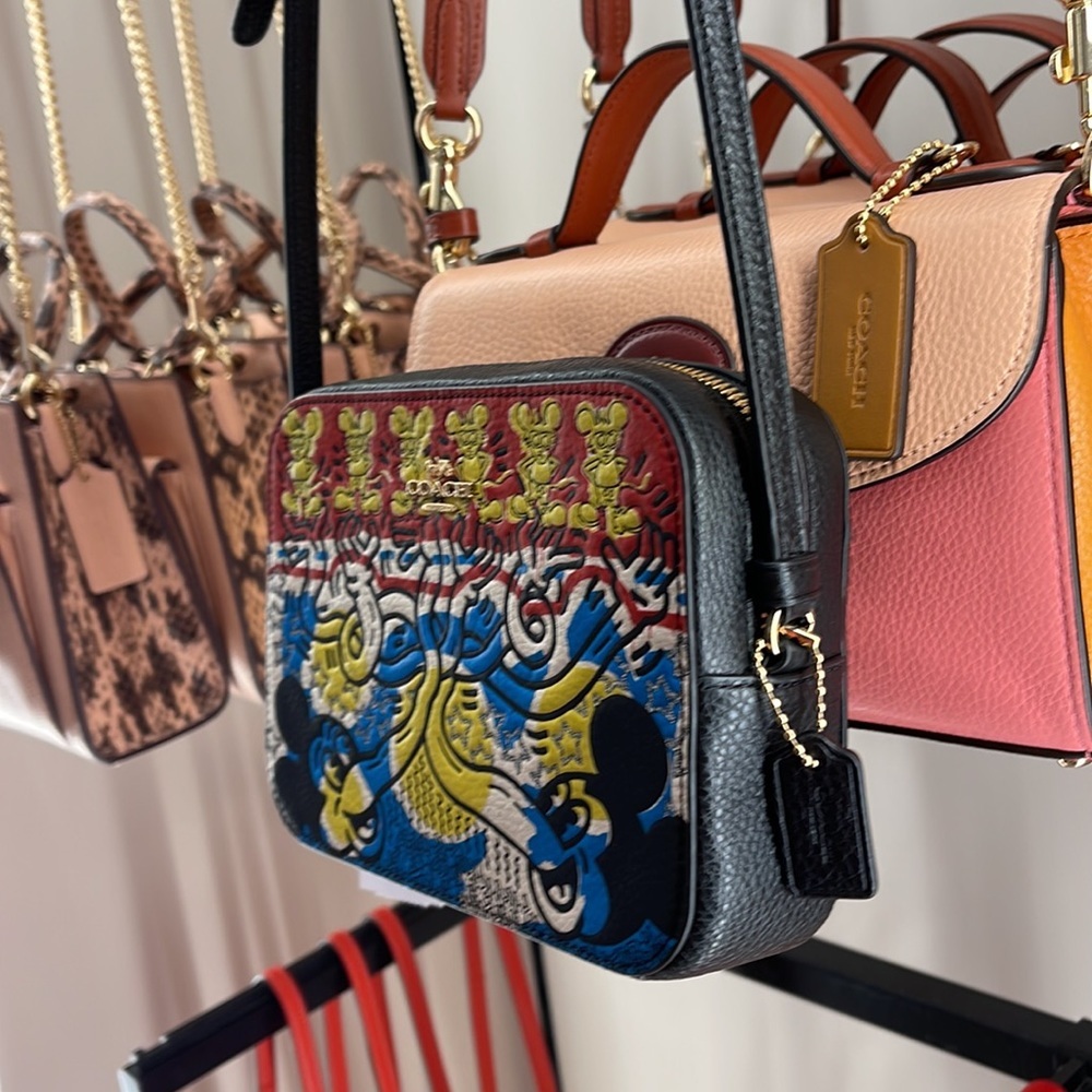 Coach Disney Mickey Mouse X Keith Haring Mini Camera Bag
Gold/Chalk Black Multi - Picture 2 of 16